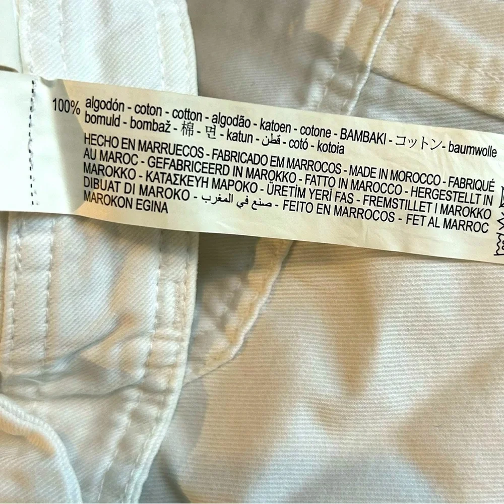 Zara Straight Leg Cotton Cargo Pants - Picture 7 of 13